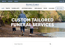 Tablet Screenshot of hansenfuneralservice.com